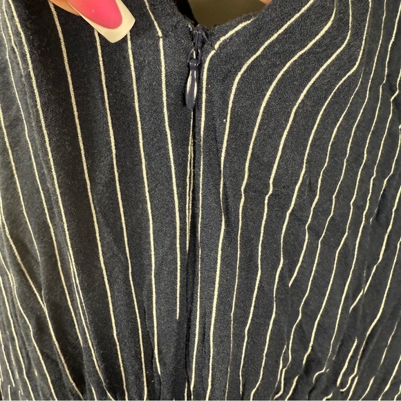Cotton On Blue Sleeveless V-Neck Striped Jumpsuit Size Small - Picture 10 of 13
